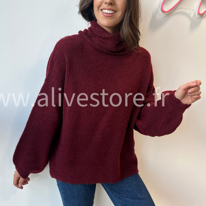 Pull Lia col roulé laine femme – Alive Store