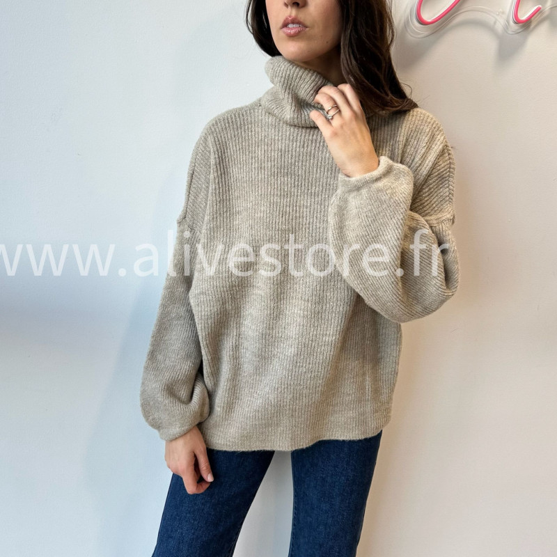 Pull Lia col roulé laine femme – Alive Store