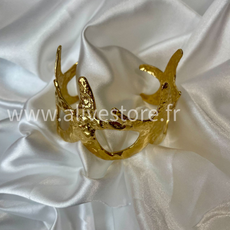 Bracelet manchette doré acier inoxydable femme – Alive Store