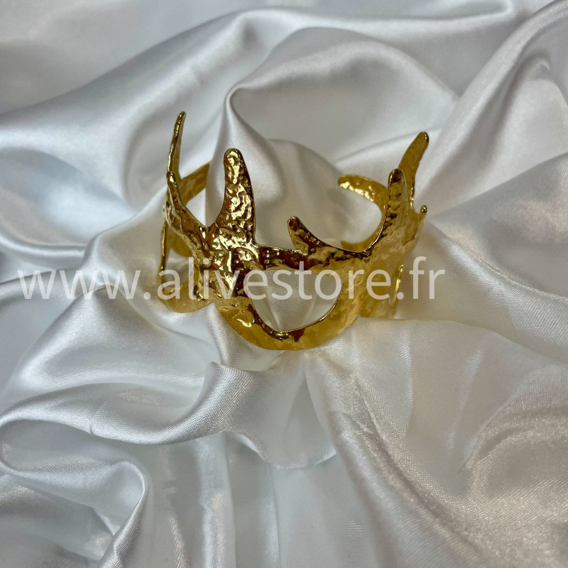 Bracelet manchette doré acier inoxydable femme – Alive Store