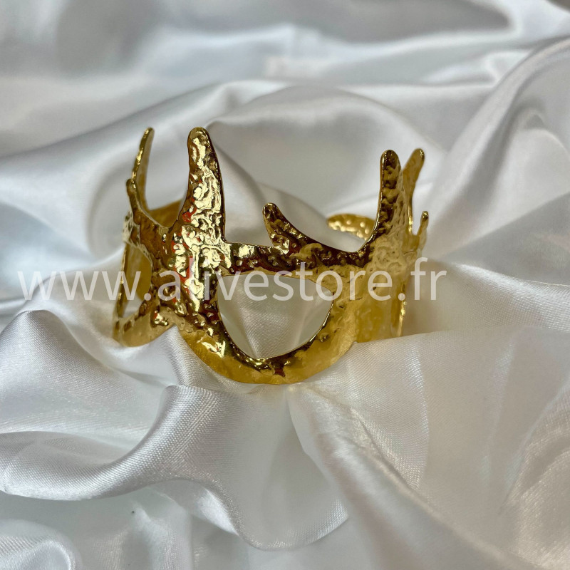 Bracelet manchette doré acier inoxydable femme – Alive Store