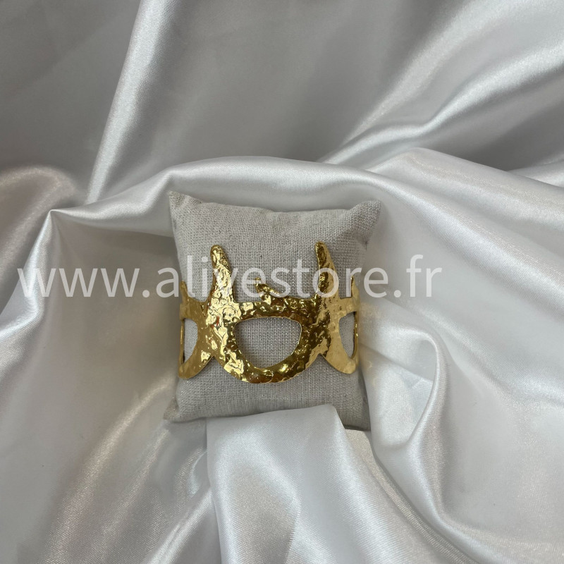 Bracelet manchette doré acier inoxydable femme – Alive Store