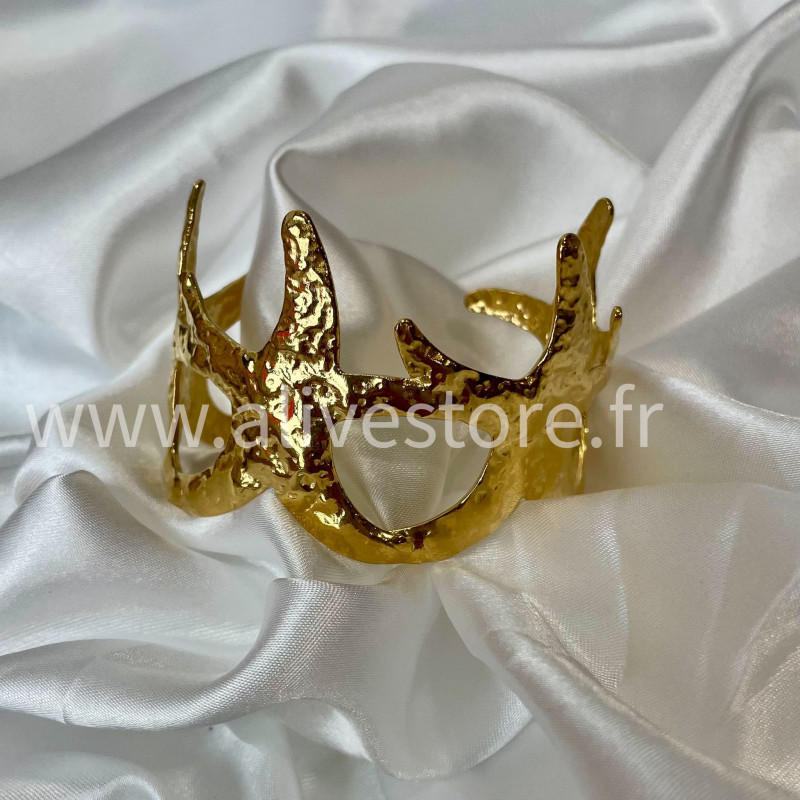 Bracelet manchette doré acier inoxydable femme – Alive Store