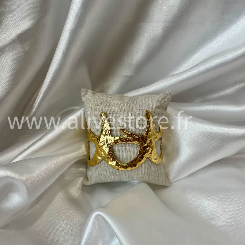 Bracelet manchette doré acier inoxydable femme – Alive Store