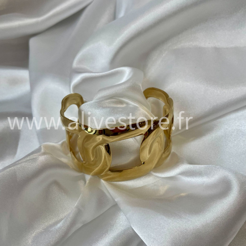 Bracelet doré design acier inoxydable femme – Alive Store
