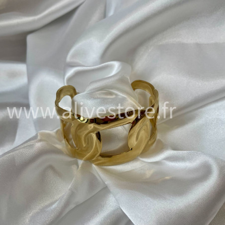 Bracelet doré design acier inoxydable femme – Alive Store