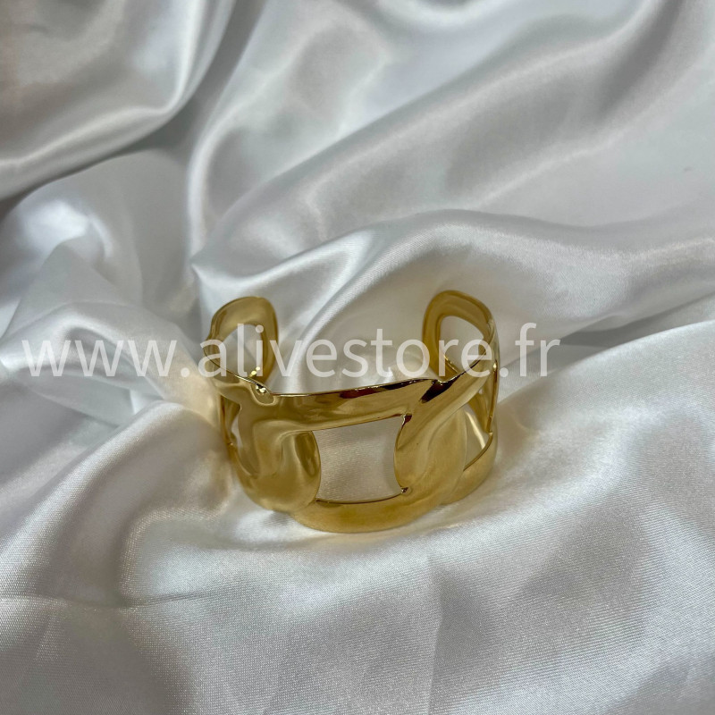Bracelet doré design acier inoxydable femme – Alive Store