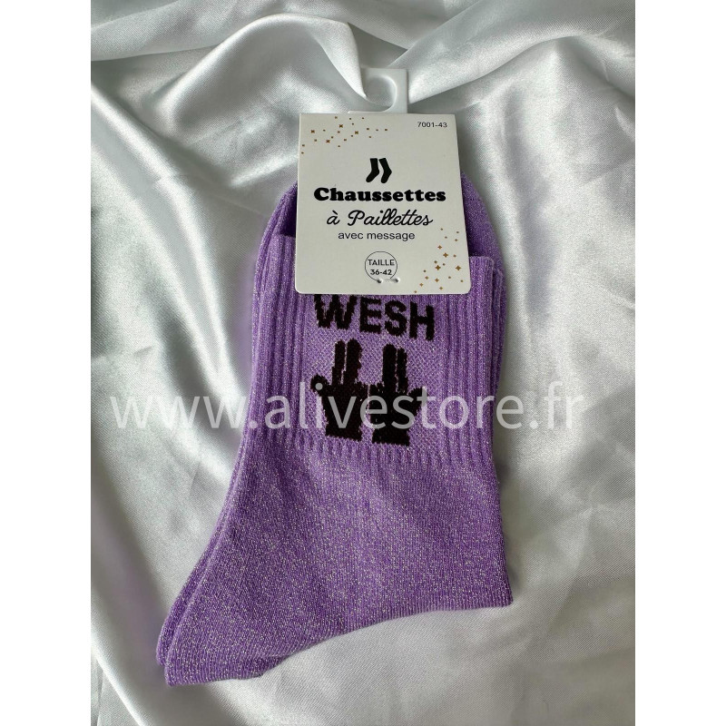 CHAUSSETTES PAILLETÉES WESH