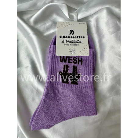 CHAUSSETTES PAILLETÉES WESH