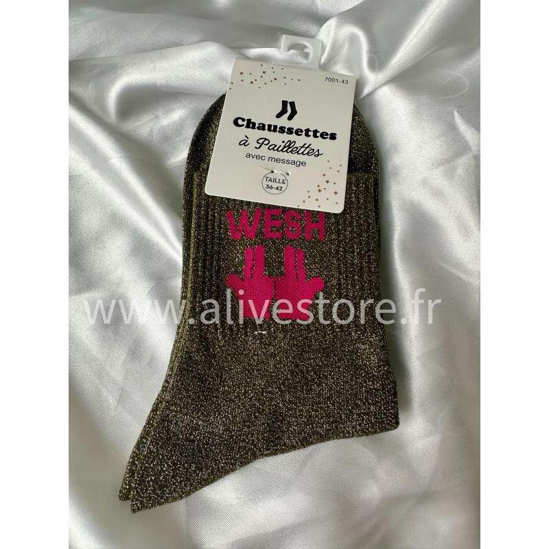 CHAUSSETTES PAILLETÉES WESH