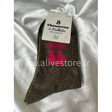 CHAUSSETTES PAILLETÉES WESH