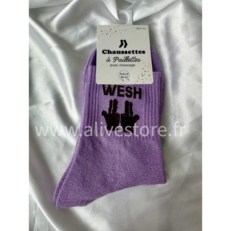CHAUSSETTES PAILLETÉES WESH
