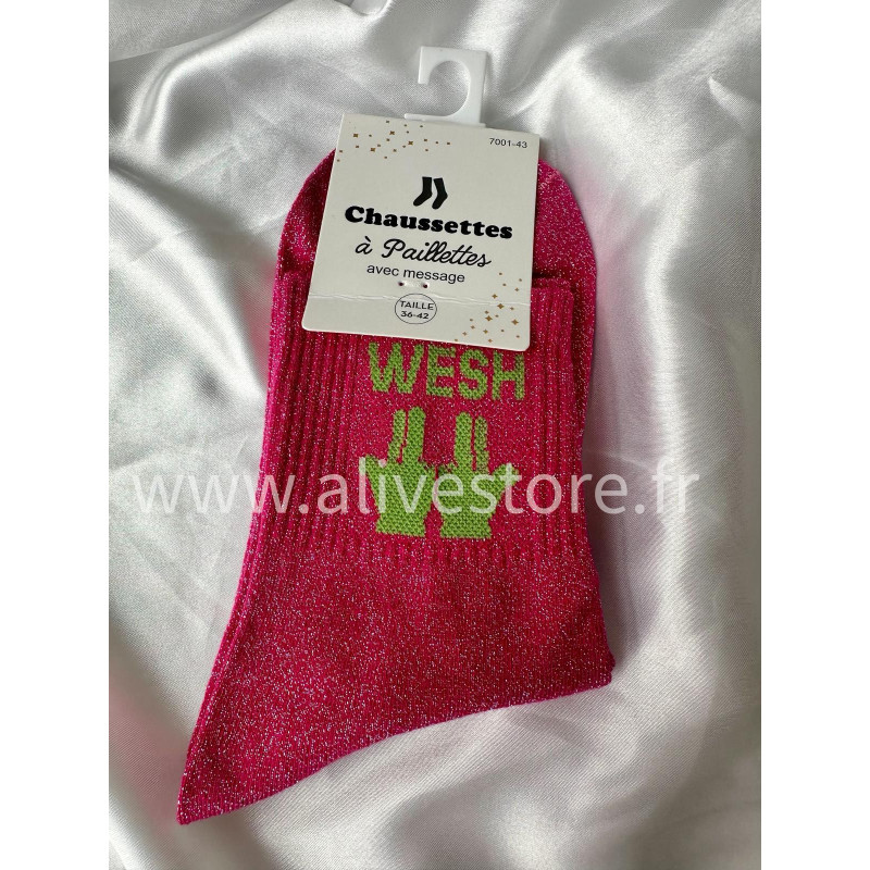 CHAUSSETTES PAILLETÉES WESH
