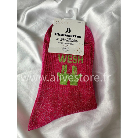 CHAUSSETTES PAILLETÉES WESH