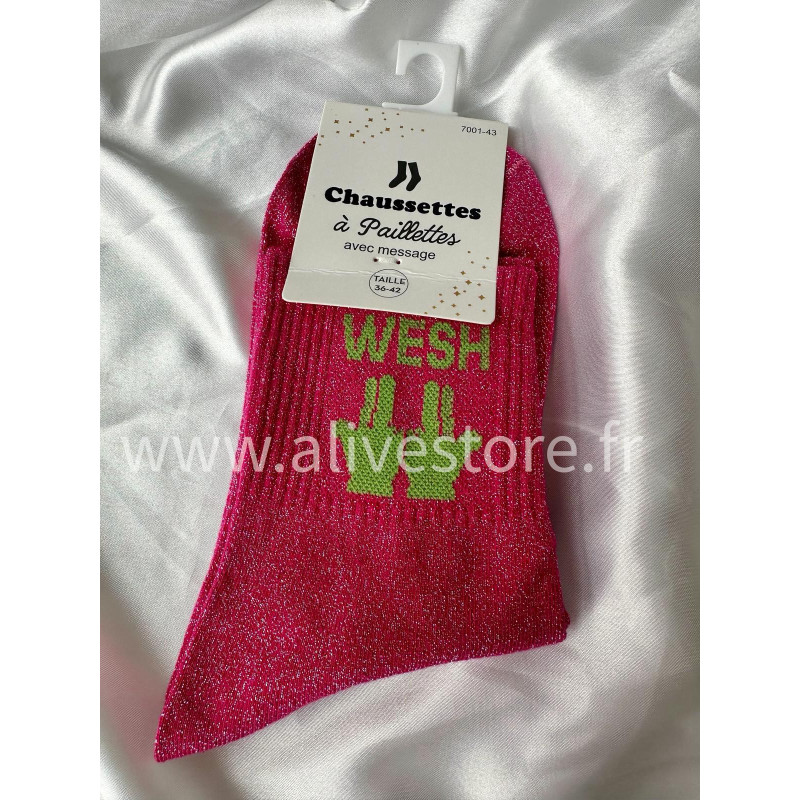 CHAUSSETTES PAILLETÉES WESH