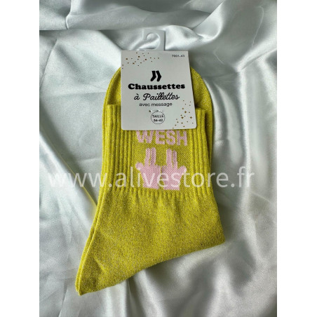 CHAUSSETTES PAILLETÉES WESH