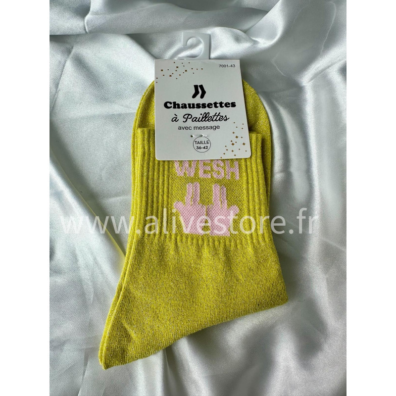 CHAUSSETTES PAILLETÉES WESH
