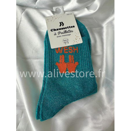 CHAUSSETTES PAILLETÉES WESH