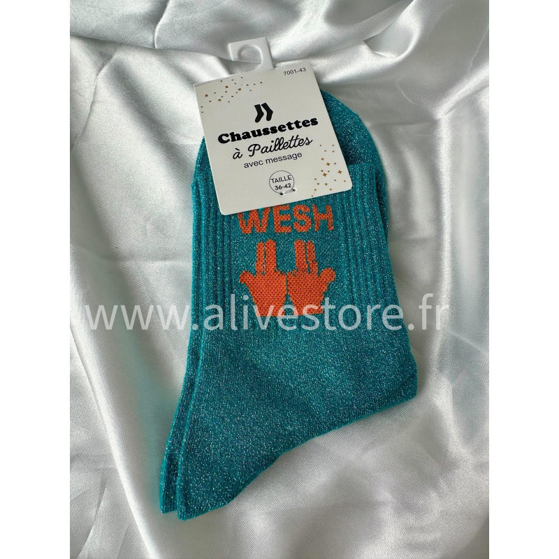 CHAUSSETTES PAILLETÉES WESH