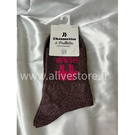 CHAUSSETTES PAILLETÉES WESH