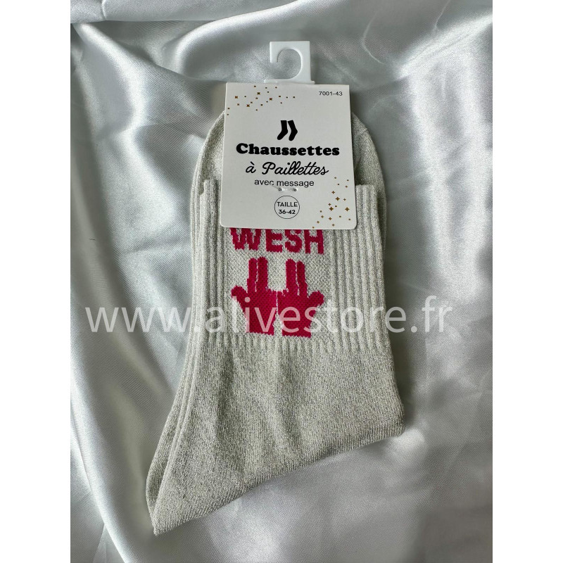 CHAUSSETTES PAILLETÉES WESH