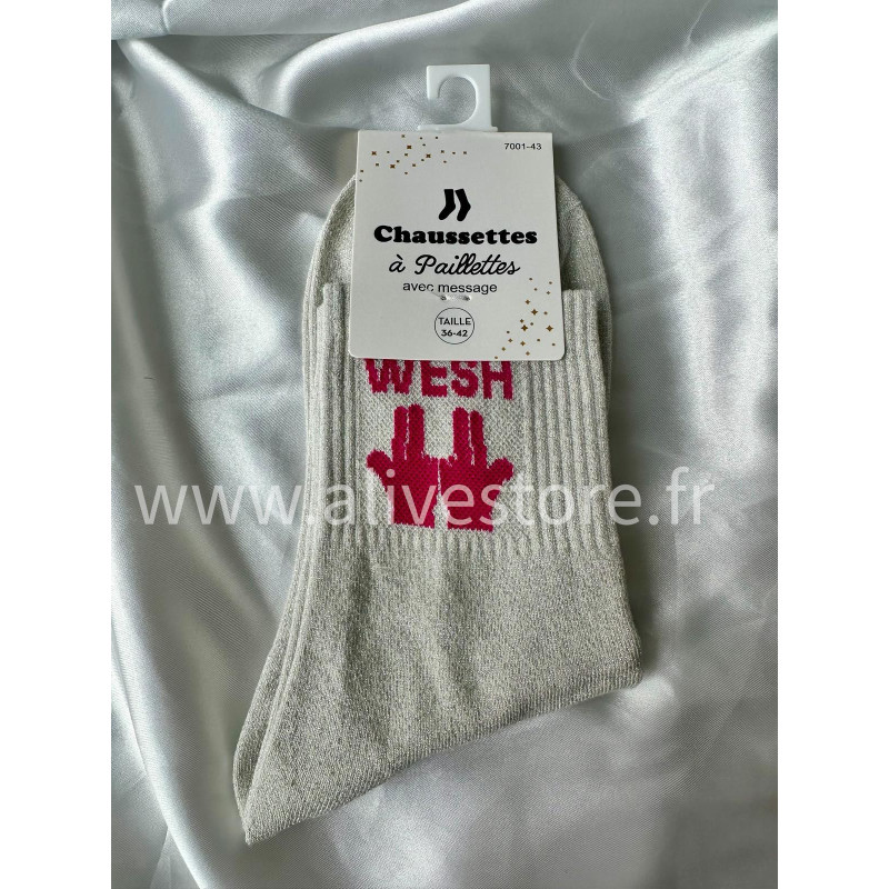 CHAUSSETTES PAILLETÉES WESH