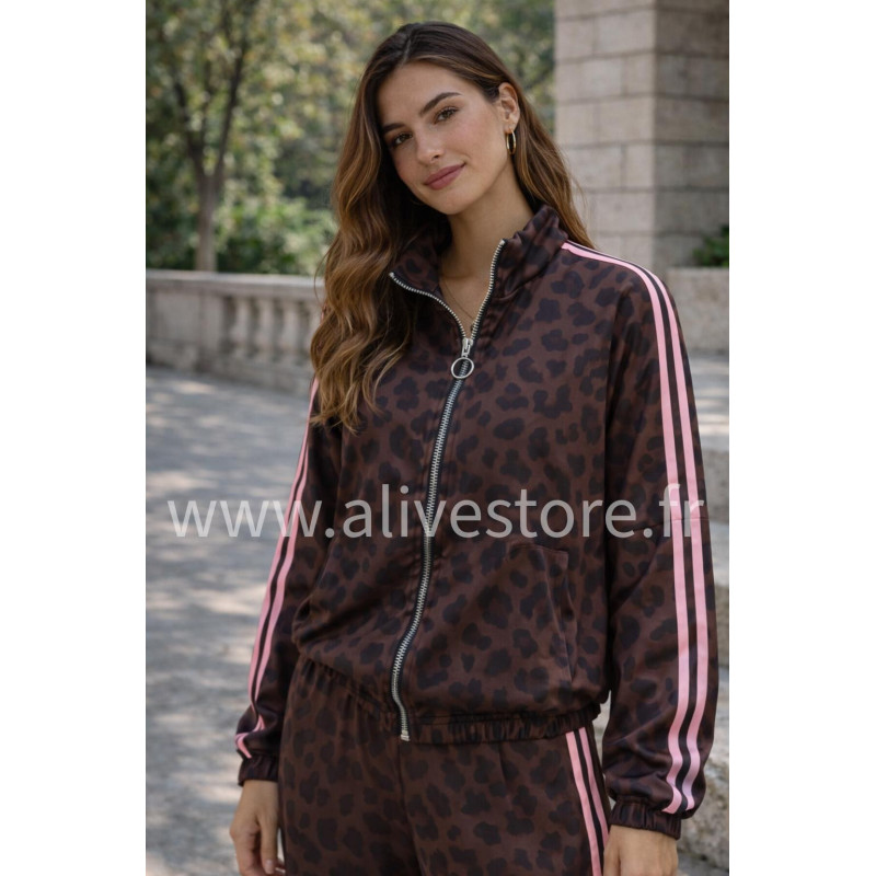 VESTE ZIP LÉOPARD LUNA