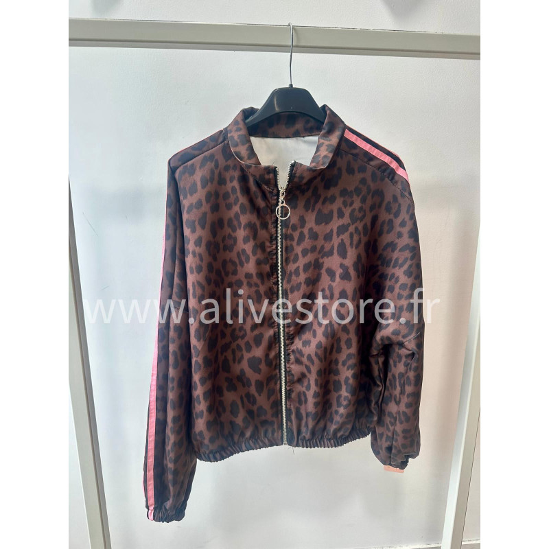 VESTE ZIP LÉOPARD LUNA
