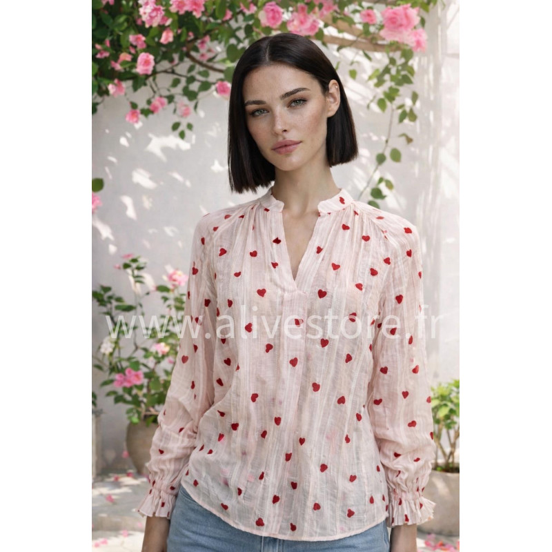 BLOUSE CŒURS LINA
