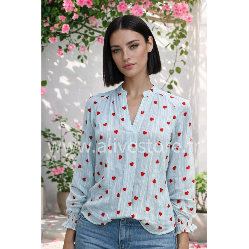 BLOUSE CŒURS LINA