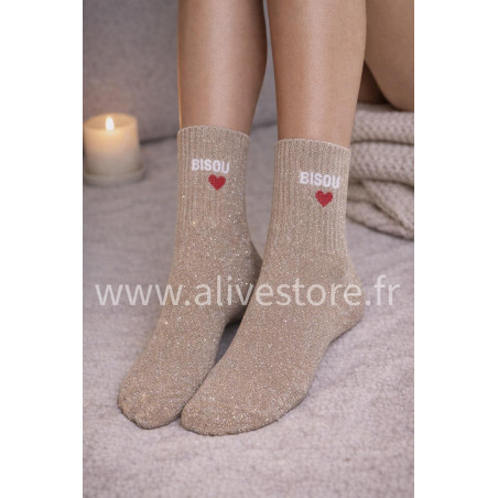 CHAUSSETTES PAILLETÉES BISOU