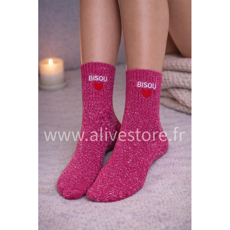 CHAUSSETTES PAILLETÉES BISOU