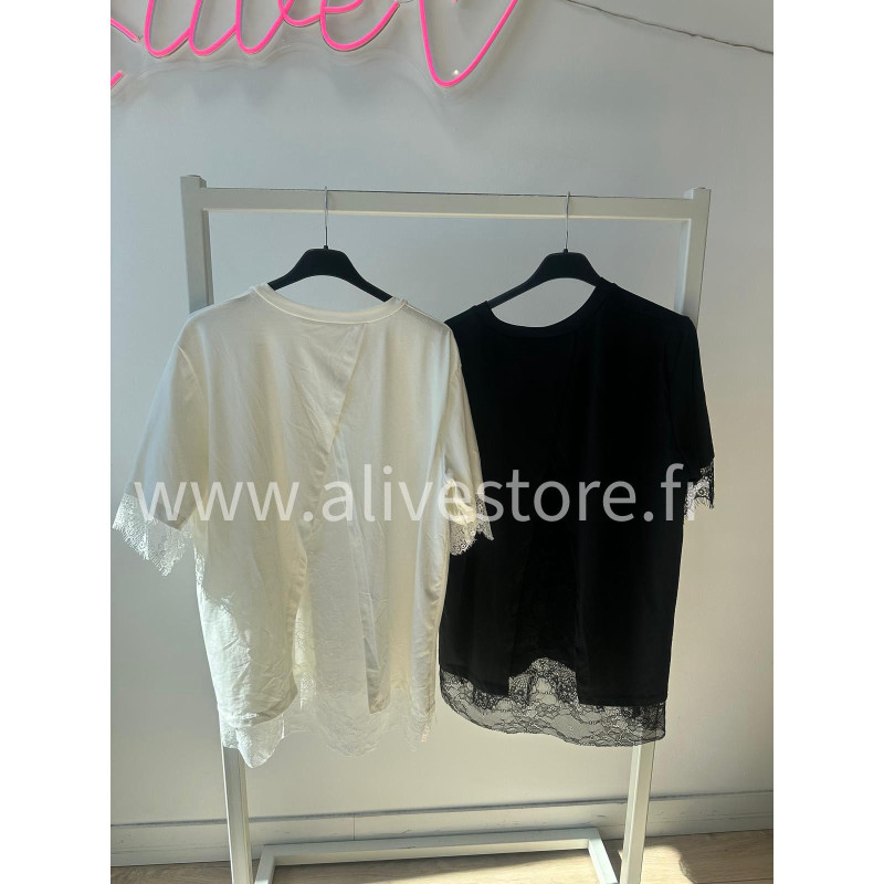 T-SHIRT LINA DOS DENTELLE
