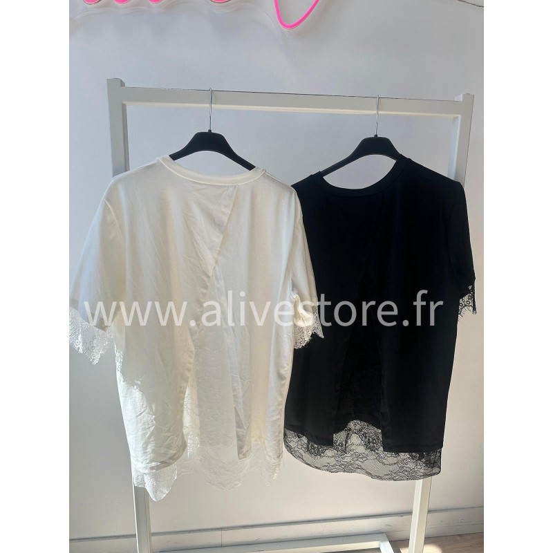 T-SHIRT LINA DOS DENTELLE