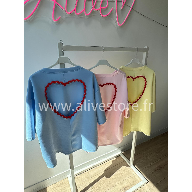 T-SHIRT LÉA CŒUR DOS